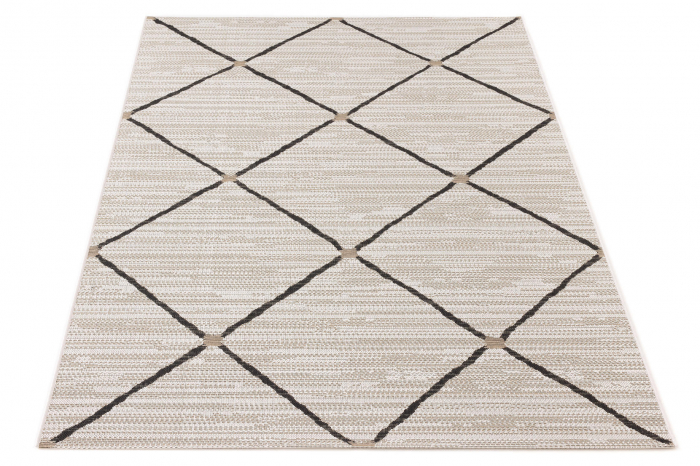 Covor Living/Bucatarie 16731/960, Belgian Interior/Exterior, Crem/Negru [1]