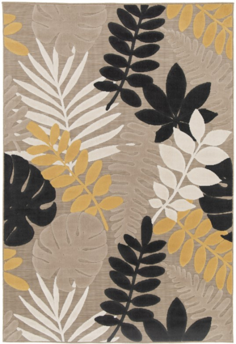 Covor Living/Dormitor, Model Belgian 24509/632, Colectia Rio, Bej/Galben/Negru [6]
