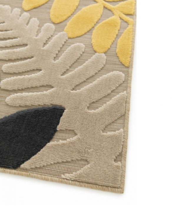 Covor Living/Dormitor, Model Belgian 24509/632, Colectia Rio, Bej/Galben/Negru [2]