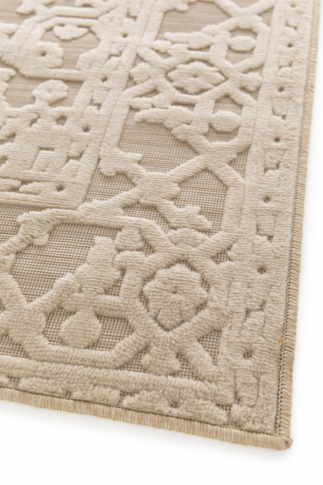 Covor Living/Dormitor, Model Belgian 24516/052, Colectia Rio, Crem/Bej [3]