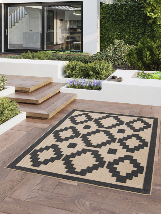Covor Living/Dormitor, Model Belgian 24523/532, Colectia Rio, Bej /Negru [6]