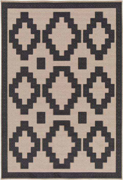 Covor Living/Dormitor, Model Belgian 24523/532, Colectia Rio, Bej /Negru [7]