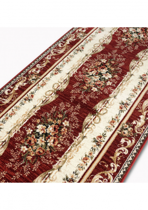 Traversa Hol, Model Lotos 535/210, Festonata, Latime 60 cm, Rosu [2]