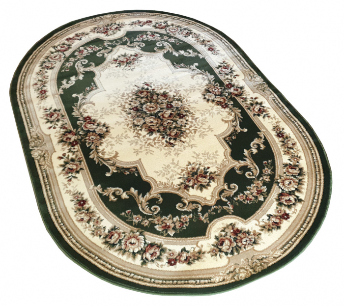 Covor Oval, Lotos 574/310, Verde, 1800 gr/mp [3]