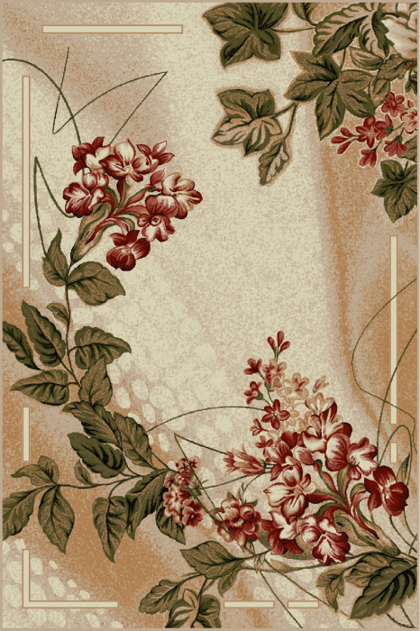Covor  Lotos Model Floral, Crem / Bej, 1800 gr/mp [1]