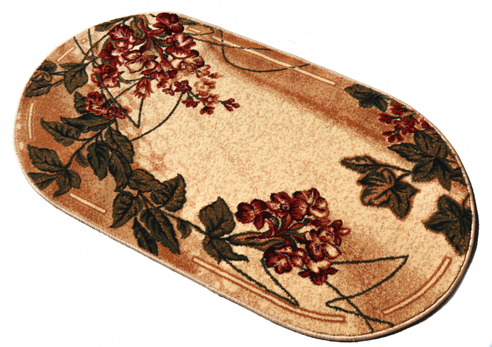 Model Floral 1511, Covor Oval Living/Dormitor, Crem/Bej [4]
