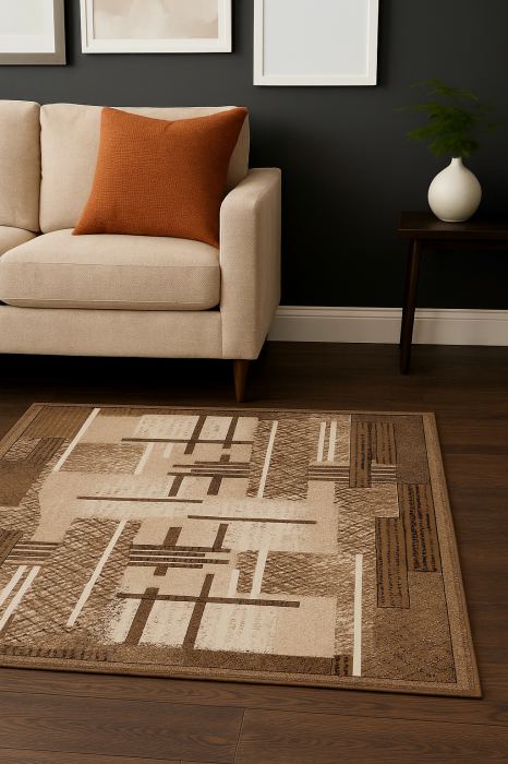 Covor Sufragerie/ Dormitor, Model Luna 1823/12, Maro [1]