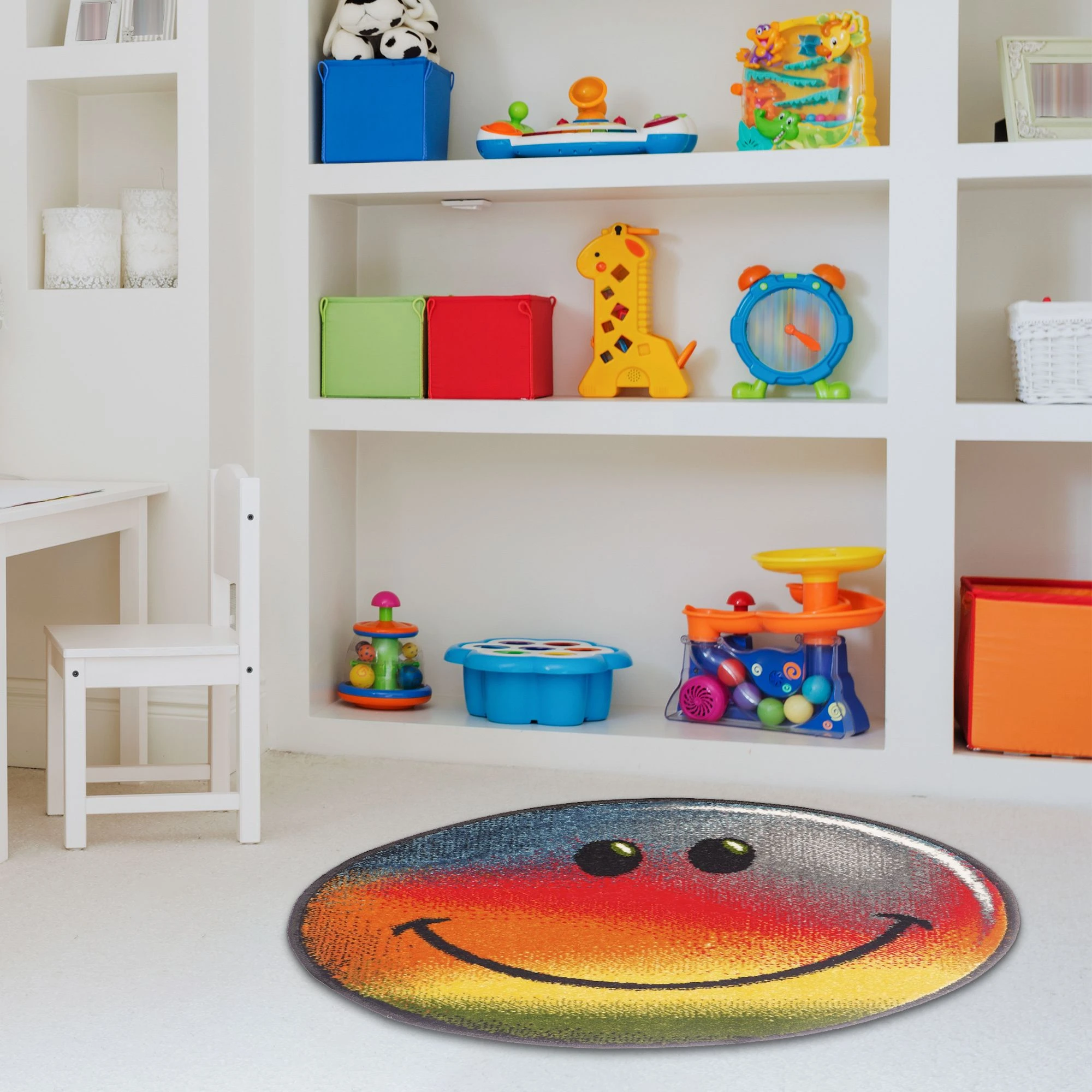 Covoras Rotund, Model Rainbow, Dimensiunea 67x67 cm, Multicolor [4]