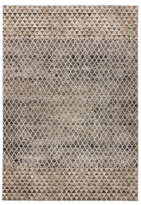 Covor Modern Amora 261 Bej/Gri  Model Geometric și Aspect Antichizat [8]
