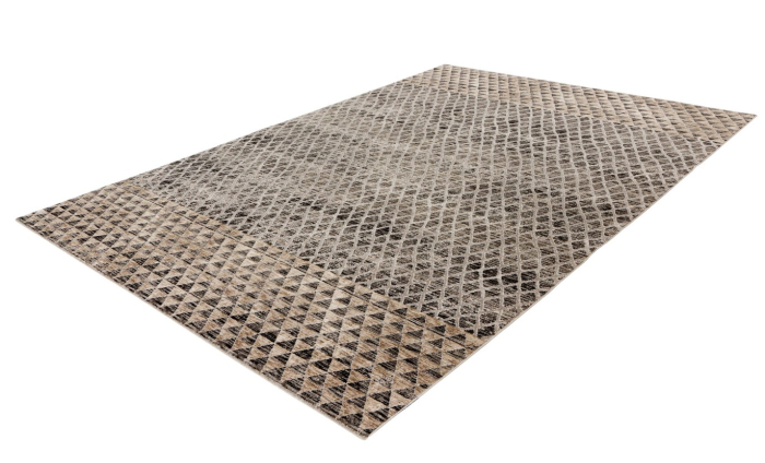 Covor Modern Amora 261 Bej/Gri  Model Geometric și Aspect Antichizat [7]