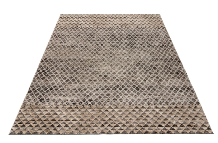 Covor Modern Amora 261 Bej/Gri  Model Geometric și Aspect Antichizat [6]
