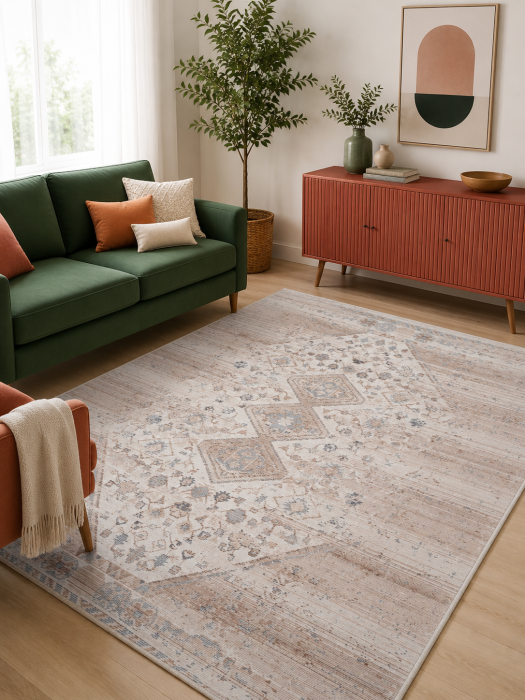 Covor Modern Living/Dormitor, Model Baroque 1125 Bej [1]