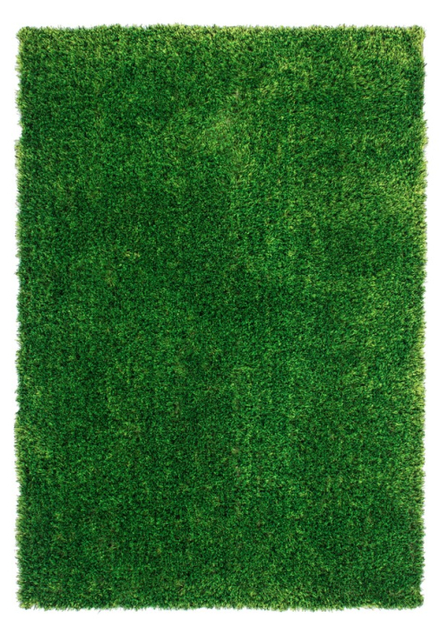 Covor Pufos Modern Sufragerie, Model Diamon 725, Verde [2]