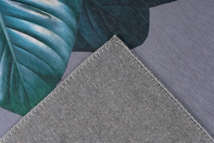 Covor Modern Sufragerie, Model Tropical 125, Negru/Verde [4]