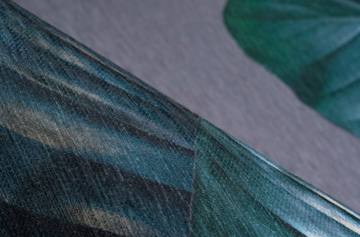Covor Modern Sufragerie, Model Tropical 125, Negru/Verde [3]