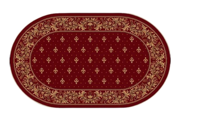 Covor Oval, Model Bisericesc 15066/210, Rosu/Grena [4]