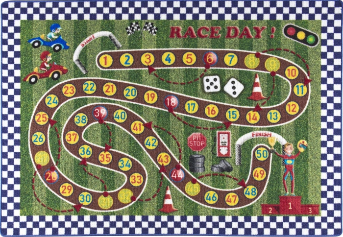 Covor Copii, Antiderapant, Racing Game, Multicolor, 133x190 cm, 1632 gr/mp [2]