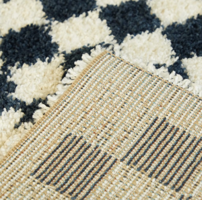 Covor Pufos, Model Belgian 52992-966, Colectia Sherpa, Crem Negru [4]