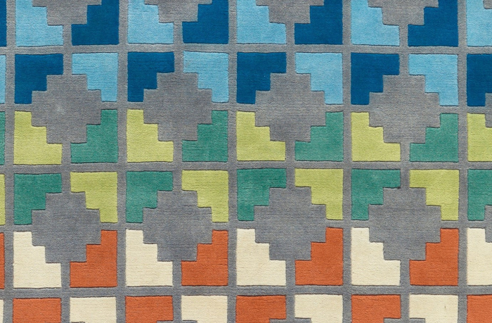Covor din Lână Modern Sufragerie, Model Cristal 8019, Multicolor [3]