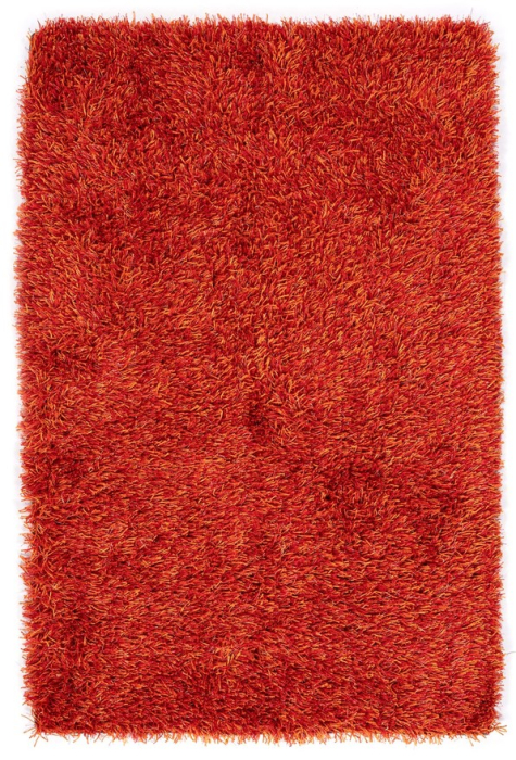 Covor Pufos Modern Sufragerie, Model Beat 8102, Rosu/Orange [4]