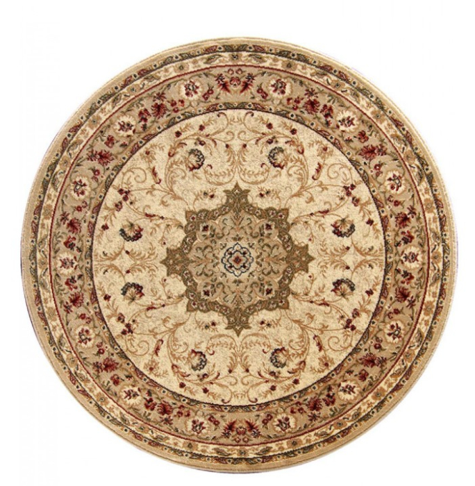 Covor Rotund, Model Lotos 523/100, Crem/Bej [5]