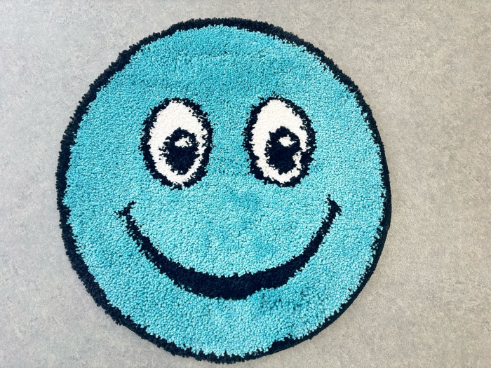 Covor Rotund,Model Smile 12003A/3312, Camera Copilului, Dimensiunea 67x67 cm, Albastru [4]