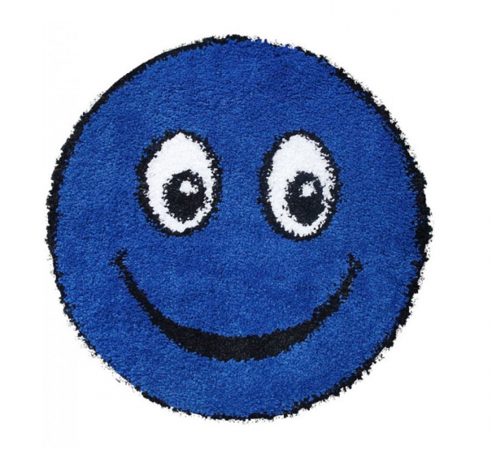 Covor Rotund,Model Smile 12003A/3313, Camera Copilului, Dimensiunea 67x67 cm, Albastru Inchis [5]