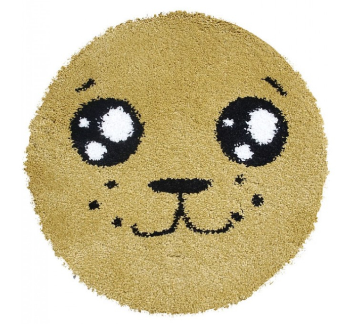 Covor Rotund,Model Smile 12090/5249, Camera Copilului, Dimensiunea 67x67 cm, Mustar [2]