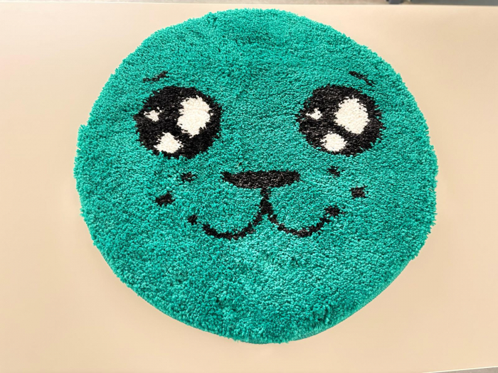 Covor Rotund, Model Smile 12090/6236, Camera Copilului, Dimensiunea 67x67 cm, Verde [4]