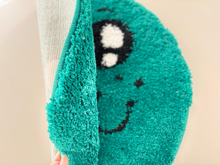 Covor Rotund, Model Smile 12090/6236, Camera Copilului, Dimensiunea 67x67 cm, Verde [3]