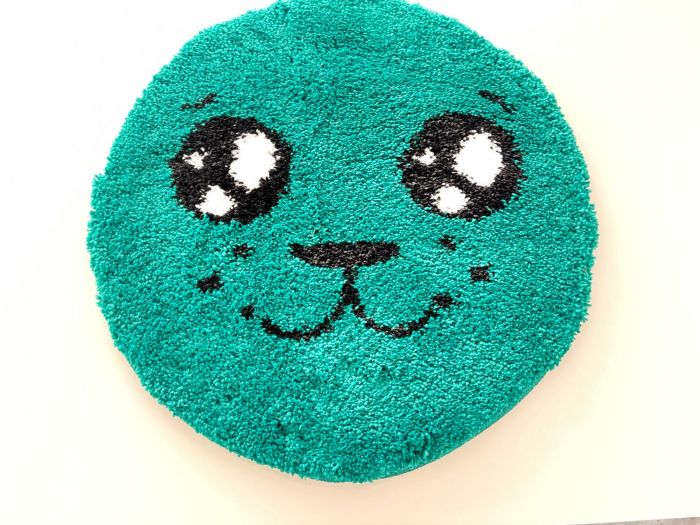 Covor Rotund, Model Smile 12090/6236, Camera Copilului, Dimensiunea 67x67 cm, Verde [5]