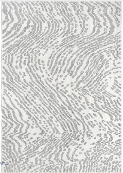 Covor Sufragerie/ Dormitor, Model Sofia 41009/1166, Alb/Gri [4]