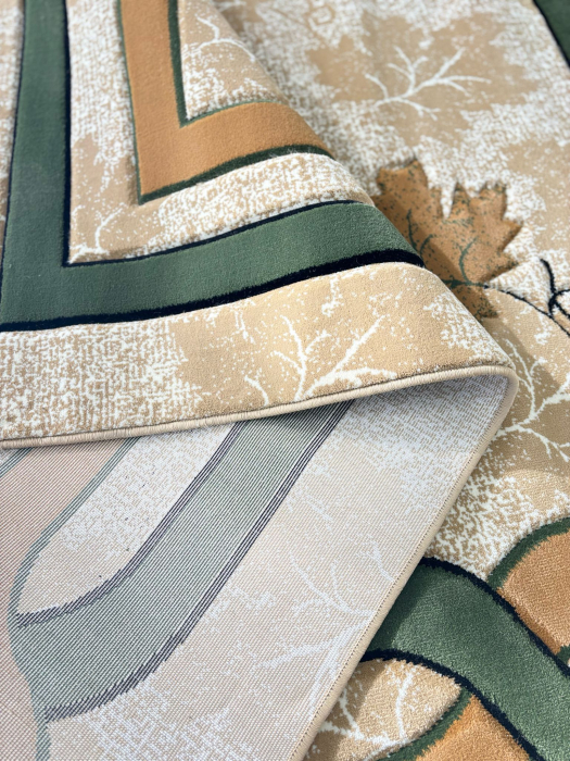 Covor Sufragerie/Dormitor, Model Anastasia 523, Bej/Verde [2]