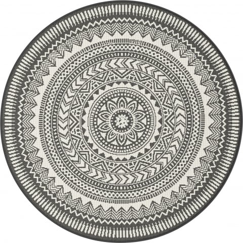 Covor Sufragerie/Dormitor, Model Elis 48695/690,Rotund,Negru [5]