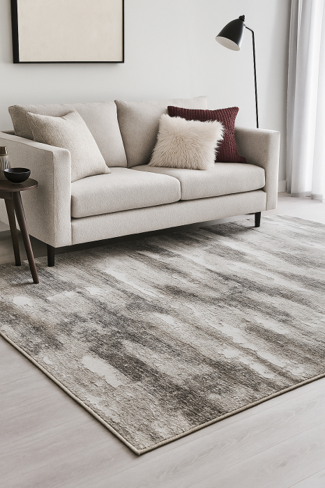 Covor Sufragerie/ Dormitor, Model Elma El002/106, Gri/Bej [1]