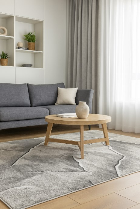 Covor Sufragerie/ Dormitor, Model Elma El003/106, Gri/Bej [1]