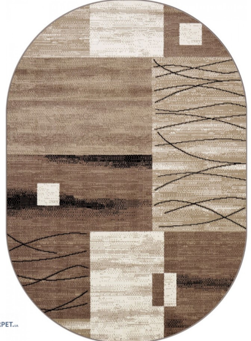 Covor Sufragerie/ Dormitor, Model Luna 1805/12, Oval, Bej [4]