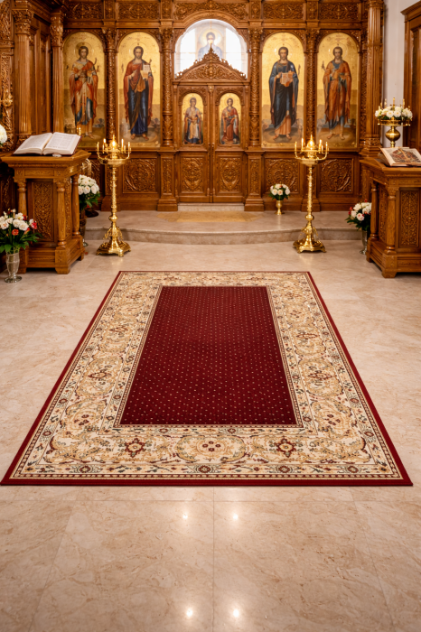 Covor Sufragerie, Model Lotos 588/208, Covor Dreptunghiular, Rosu/Grena [2]