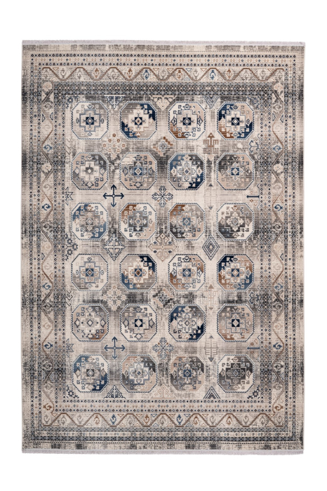 Covor Living Anouk 425 Crem-Gri ,Model Traditional cu franjuri [2]
