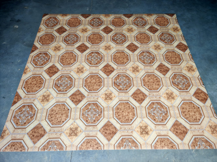 Covorul PVC linoleum Lidia, Latimi 1m, 1.5 m, 2 m, 2.5 m, 3 m, Maro, Suport Pasla [4]