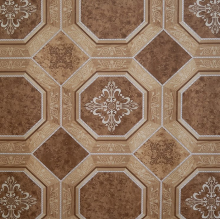 Covorul PVC linoleum Lidia, Latimi 1m, 1.5 m, 2 m, 2.5 m, 3 m, Maro, Suport Pasla [3]