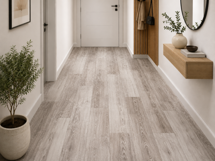 Covorul PVC linoleum Silver Oak 97-1, 1.5 m, 2 m, 2.5 m, 3 m, Crem/Bej Suport Pasla [4]