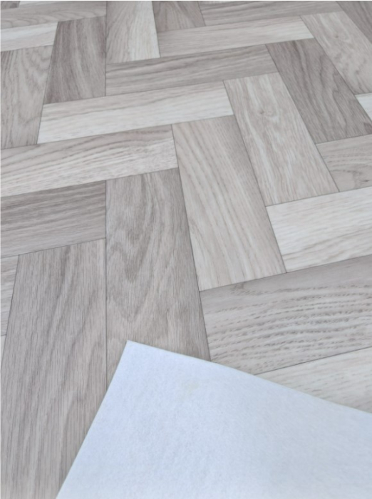 Covorul PVC linoleum Tree 95-2, 1.5 m, 2 m, 2.5 m, 3 m, Crem/Bej Suport Pasla [6]