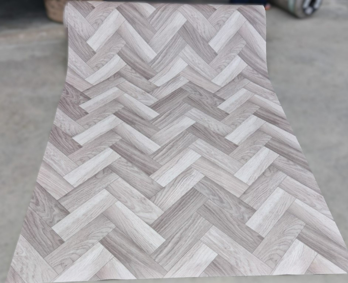 Covorul PVC linoleum Tree 95-2, 1.5 m, 2 m, 2.5 m, 3 m, Crem/Bej Suport Pasla [4]