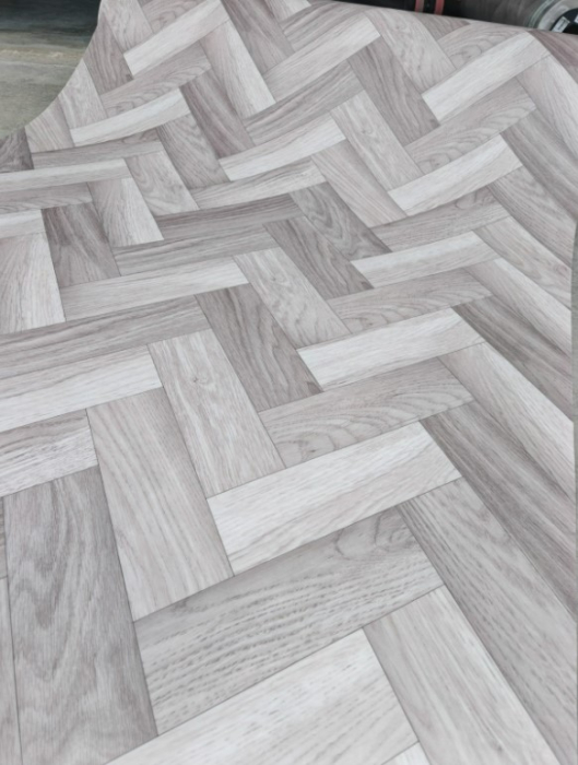 Covorul PVC linoleum Tree 95-2, 1.5 m, 2 m, 2.5 m, 3 m, Crem/Bej Suport Pasla [5]