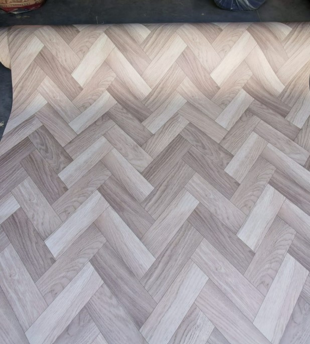 Covorul PVC linoleum Tree 95-2, 1 m, 1.5 m, 2 m, 2.5 m, 3 m, Crem/Bej Suport Pasla [2]