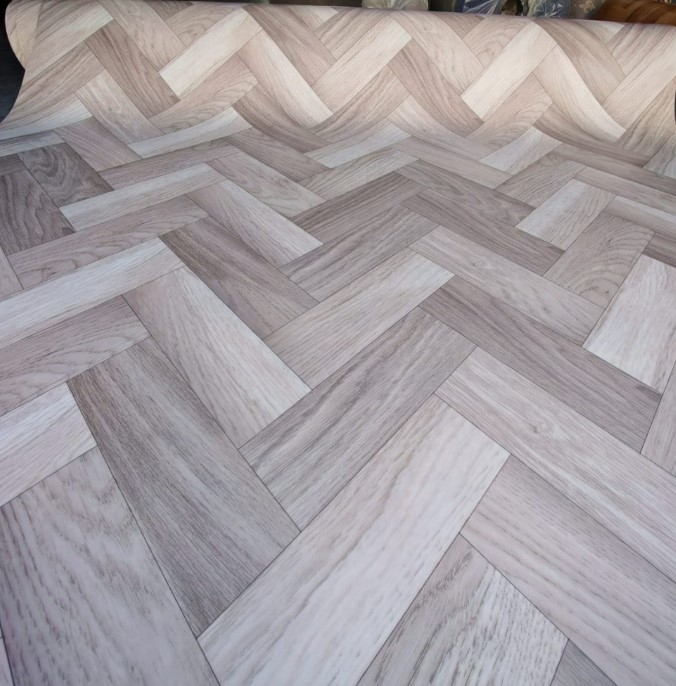 Covorul PVC linoleum Tree 95-2, 1 m, 1.5 m, 2 m, 2.5 m, 3 m, Crem/Bej Suport Pasla [3]