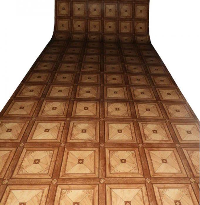 Covorul PVC linoleumÂ Victoria, Latimi 1.5 m/ 2m , Maro, Suport PÃ¢slÄƒ [8]