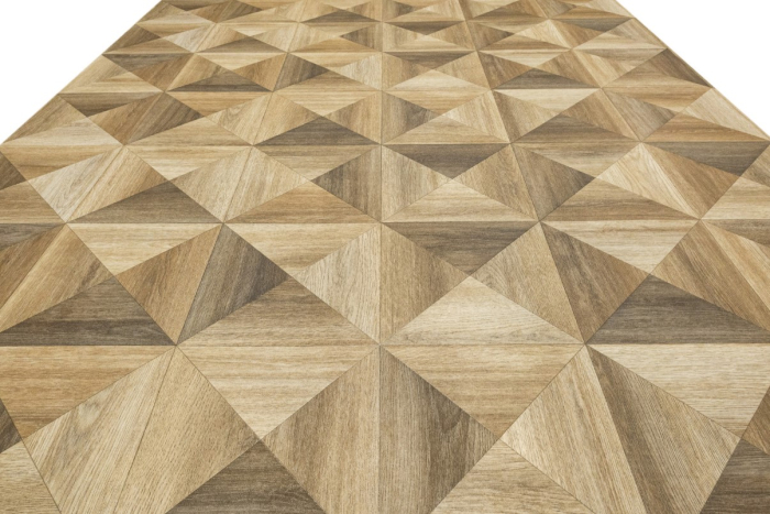 Linoleum Model Parchet KEMPSTON 661, Latime 200 cm, Bej/Maro [5]