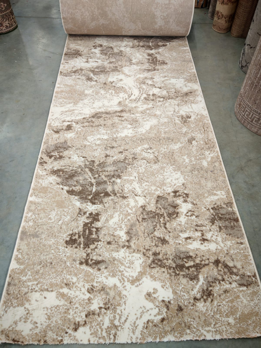 Mochetă Itea 42016/102 Bej, Lățime 400 cm, Festonată, Design Abstract Elegant [11]